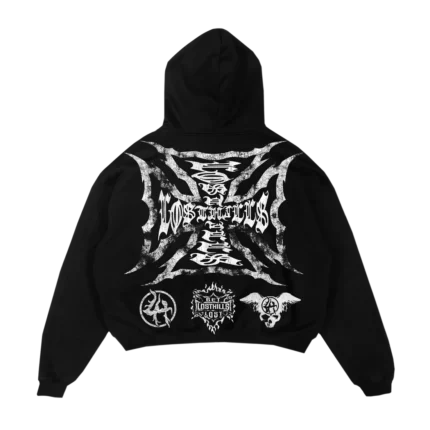LOST HILLS LH6002 HOODY - BLACK