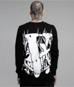 VLONE x LOSTHILLS Skull Black Thermal Long Sleeve T-Shirt