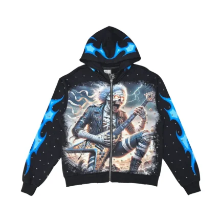 Lost Hills Stray “Rockstar Mummy” Black Full Zip Hoodie