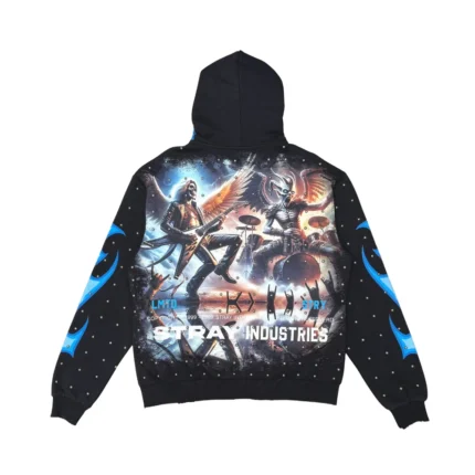 Lost Hills Stray “Rockstar Mummy” Black Full Zip Hoodie