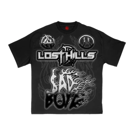 Lost Hills Sad In The Hills Tee Black