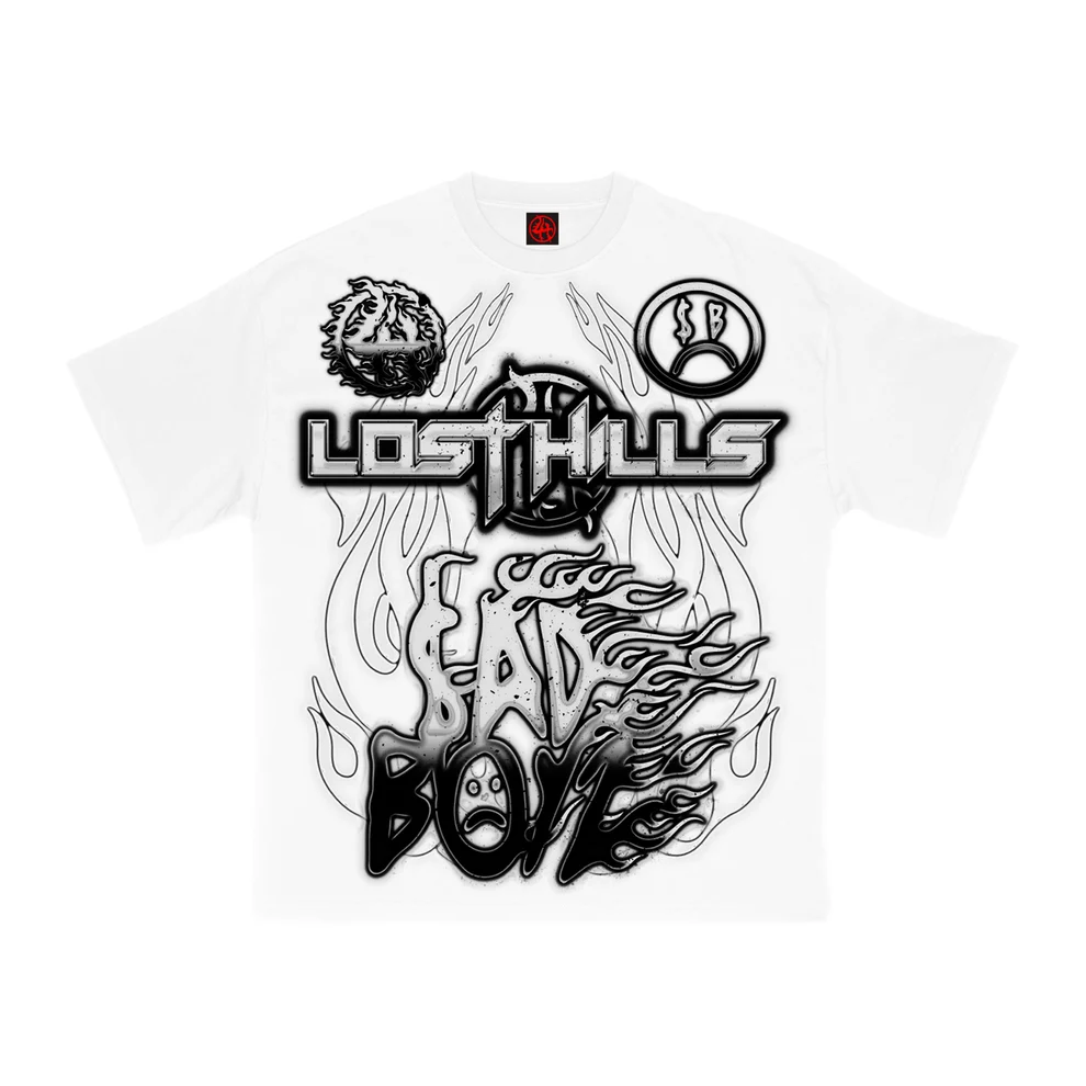 lh1_cb69d7f2-d852-4784-9974-0a452b26fc3b Lost Hills Sad In The Hills Tee White
